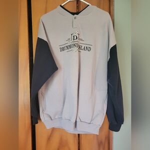Drummond Island Sweatshirt with Black Sleeves Vintage 90s Mens XL